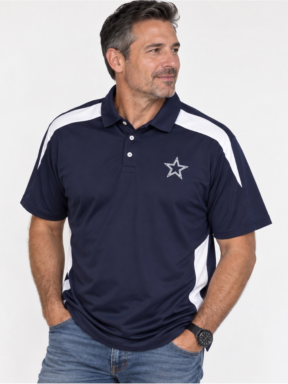 Dallas Cowboys Authentic Apparel Polo – Men’s XL, Navy & White